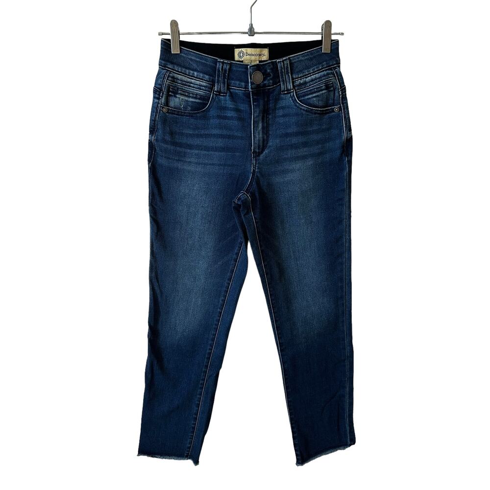 Democracy New Women's Ab Technology Slim Straight Jeans Dark Wash Size 2 Casual